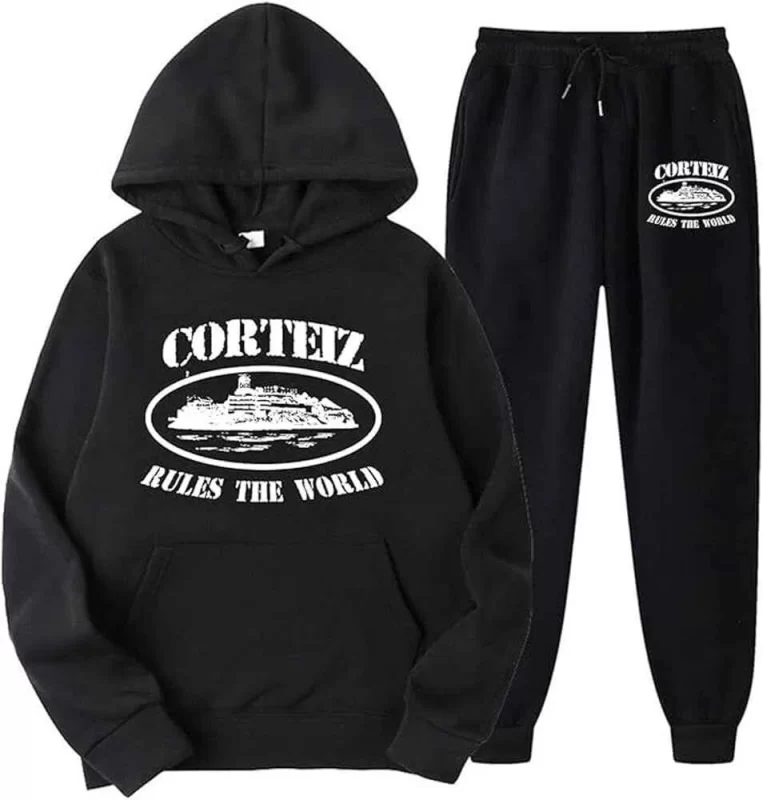 Corteiz Merch Alcatraz Logo Black Tracksuit