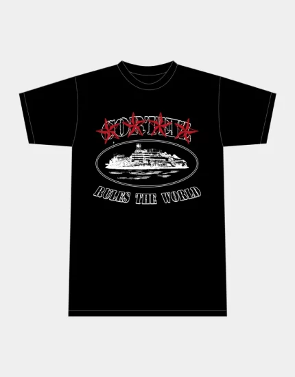 Corteiz Merch 2019 Alcatraz Logo Black T-Shirt