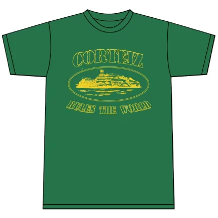Corteiz Merch 2019 Alcatraz Logo Green T-Shirt