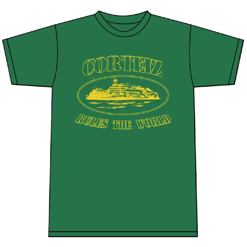 Corteiz Merch 2019 Alcatraz Logo Green T-Shirt