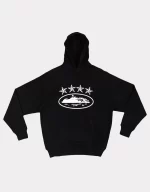 Corteiz Merch 4Starz Alcatraz Logo Black Hoodie