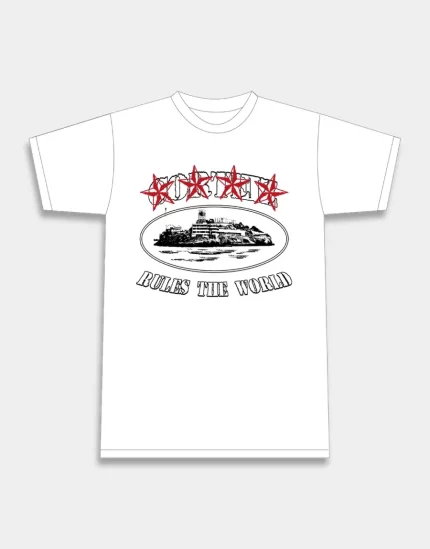 Corteiz Merch 2019 Alcatraz Logo White T-Shirt