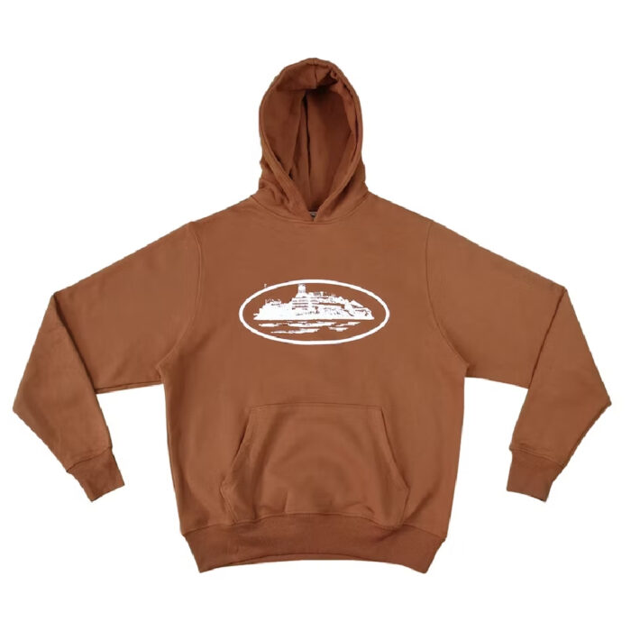 Corteiz Merch Alcatraz Logo Hazel Hoodie