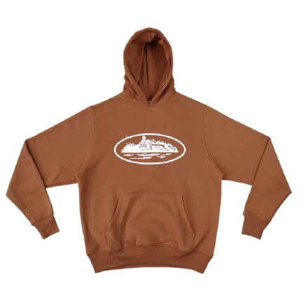 Corteiz Merch Alcatraz Logo Hazel Hoodie