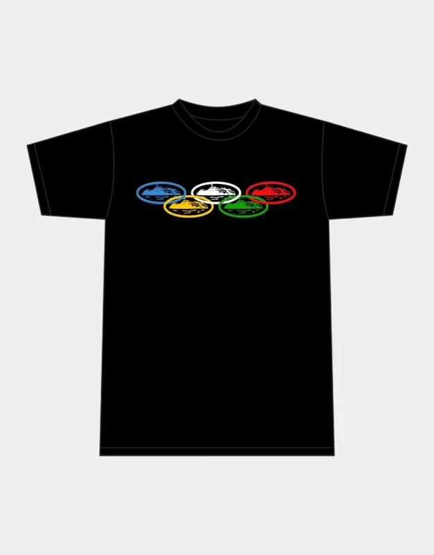 Corteiz Merch Alcatraz Olympic Logo Black T-Shirt