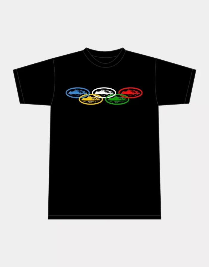 Corteiz Merch Alcatraz Olympic Logo Black T-Shirt