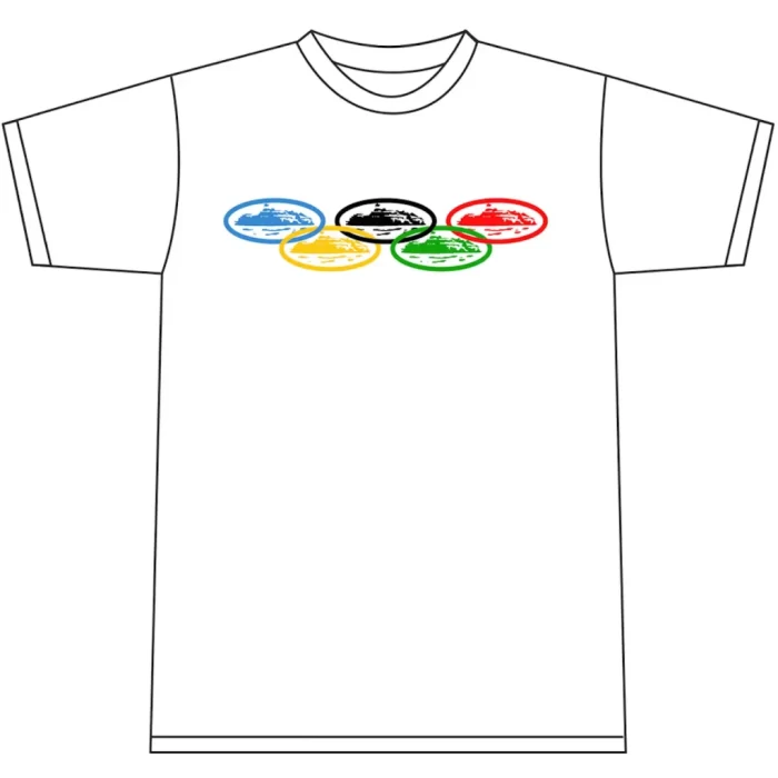 Corteiz Merch Alcatraz Olympic Logo White T-Shirt