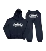 Corteiz Merch Alcatraz Logo Dark Blue Tracksuit