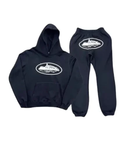 Corteiz Merch Alcatraz Logo Dark Blue Tracksuit