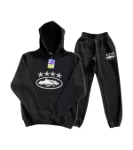 Corteiz Merch 4Star Alcatraz Logo Black Tracksuit