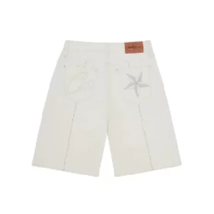 Corteiz Merch C-Star Logo White Shorts