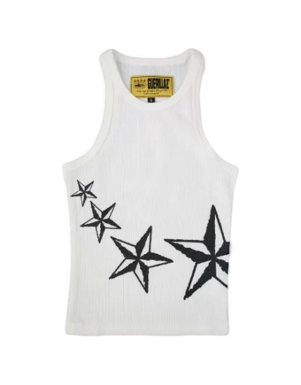 Corteiz Merch 4Starz Motion White Tank Top