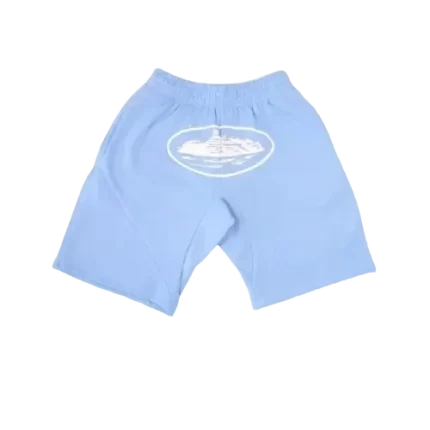Corteiz Merch Alcatraz Logo Baby Blue Shorts