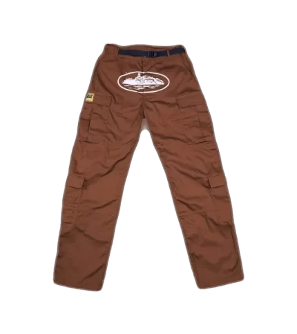 Corteiz Merch Guerillaz Logo Brown Cargo