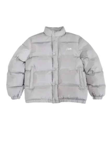 Corteiz Merch Bolo Emerald Logo Silver Jacket