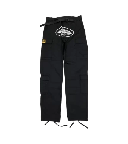 Corteiz Merch 4Starz Guerillaz Logo Black Cargo